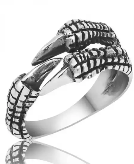 Gümüş Kartal Pençesi Erkek Yüzük