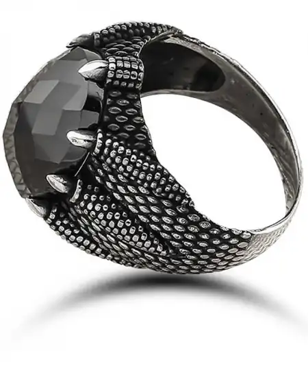 Gümüş Kartal Pençesi Erkek Yüzük