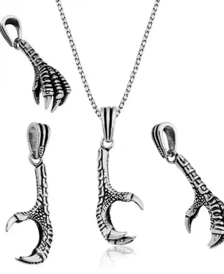 Gümüş Kartal Pençesi Kolye