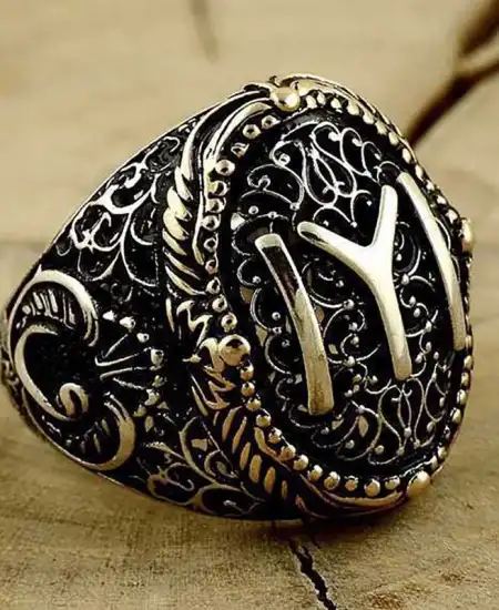 Gümüş Kayı Boyu Armalı Yüzük