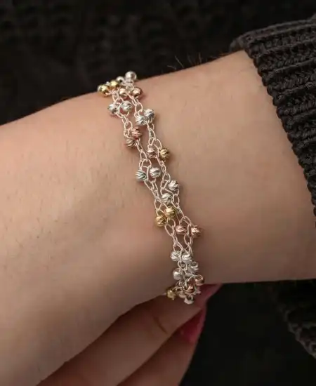 Gümüş Kazaz Dorika Bileklik