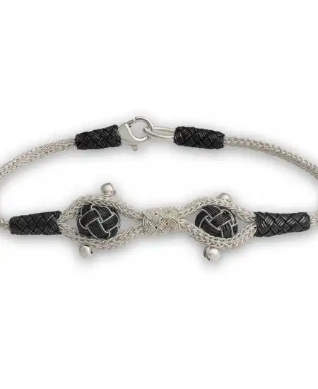 Gümüş Kazaziye Örgü Bileklik