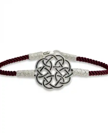 Gümüş Kazaziye Örgü Bileklik