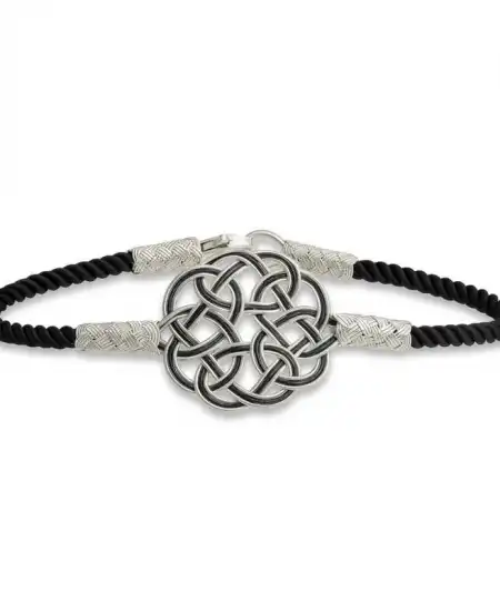 Gümüş Kazaziye Örgü Bileklik