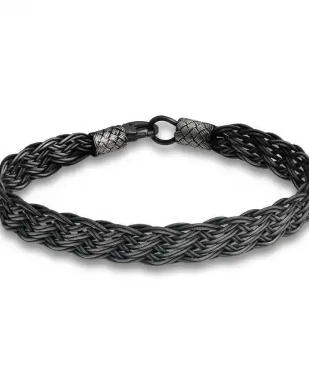 Gümüş Kazaziye Örgü Bileklik