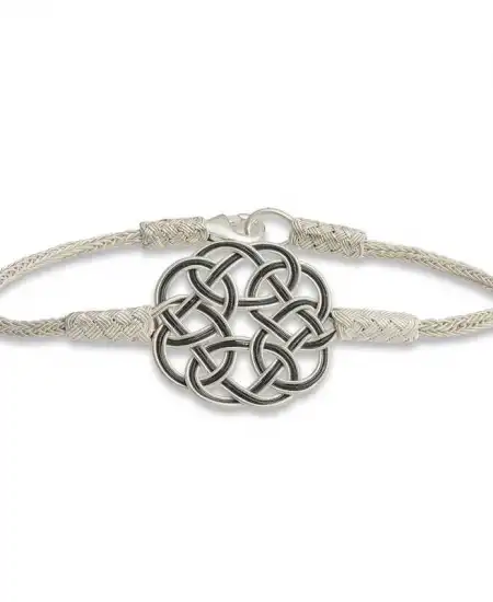 Gümüş Kazaziye Örgü Bileklik