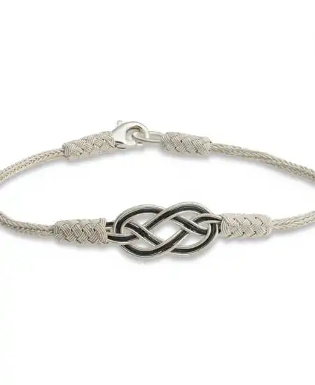 Gümüş Kazaziye Örgü Bileklik