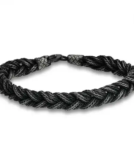 Gümüş Kazaziye Örgü Bileklik