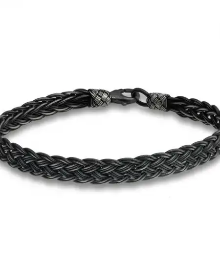 Gümüş Kazaziye Örgü Bileklik