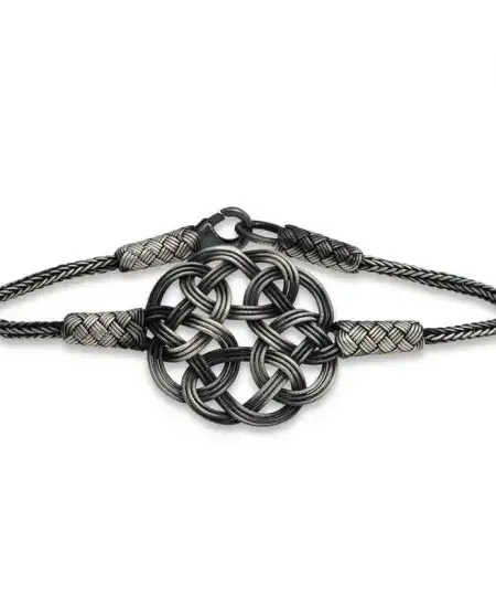 Gümüş Kazaziye Örgü Bileklik