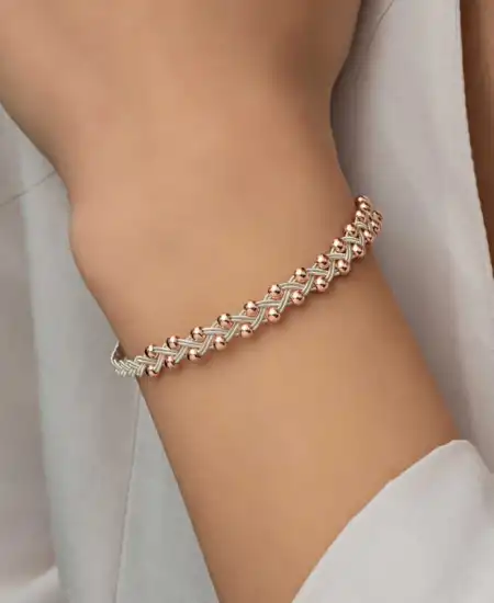 Gümüş Kazaziye Örgü Bileklik