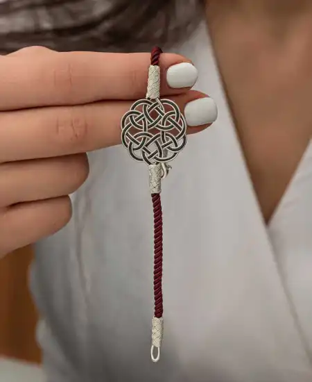 Gümüş Kazaziye Örgü Bileklik