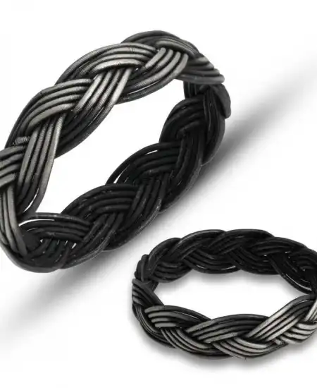 Gümüş Kazaziye Örgü Yüzük