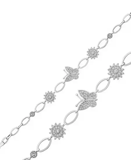 Gümüş Kelebek Bayan Bileklik