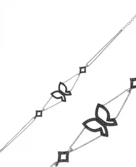 Gümüş Kelebek Bayan Bileklik