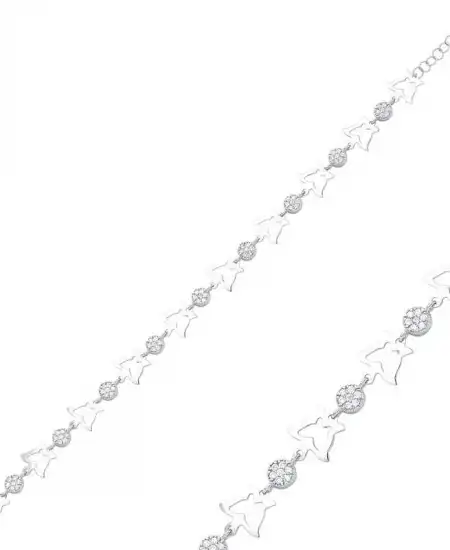 Gümüş Kelebek Bayan Bileklik