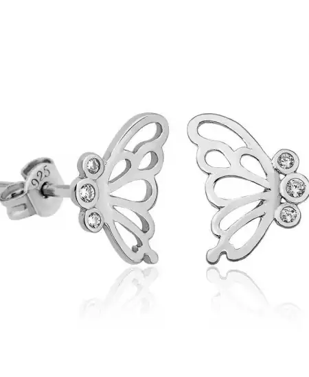 Gümüş Kelebek Bayan Küpe