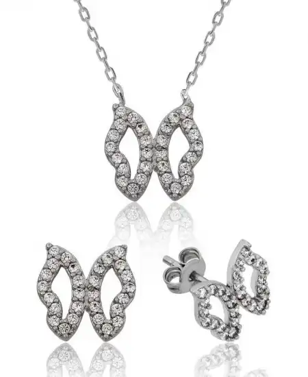 Gümüş Kelebek Bayan Set