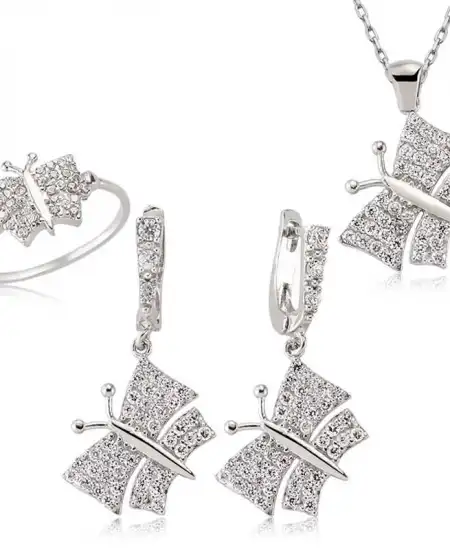 Gümüş Kelebek Bayan Set