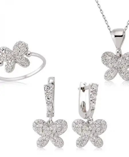 Gümüş Kelebek Bayan Set