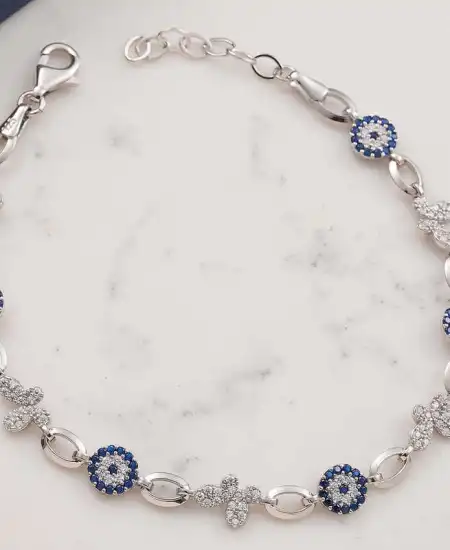 Gümüş Kelebek Nazar Kadın Bileklik