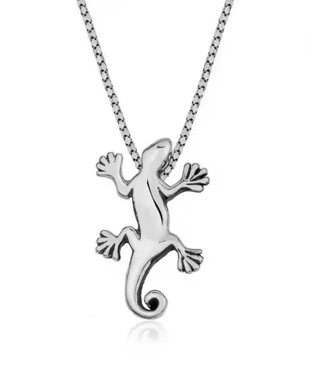 Gümüş Kertenkele Kolye