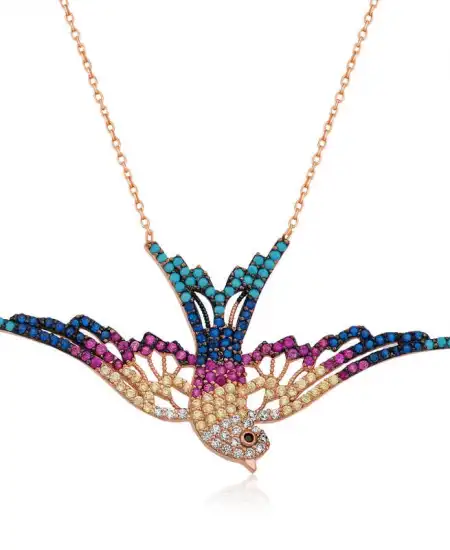 Gümüş Kırlangıç Bayan Kolye