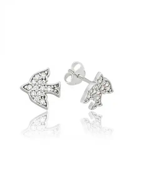 Gümüş Kırlangıç Çivili Küpe