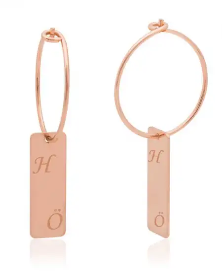 Gümüş Kişiye Özel Çubuk Küpe