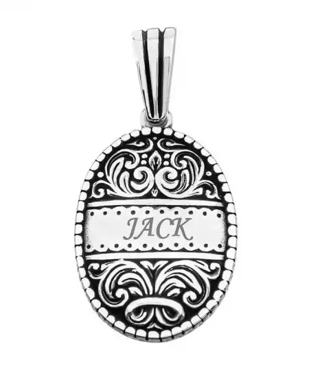 Gümüş Kişiye Özel Erkek Kolye Ucu