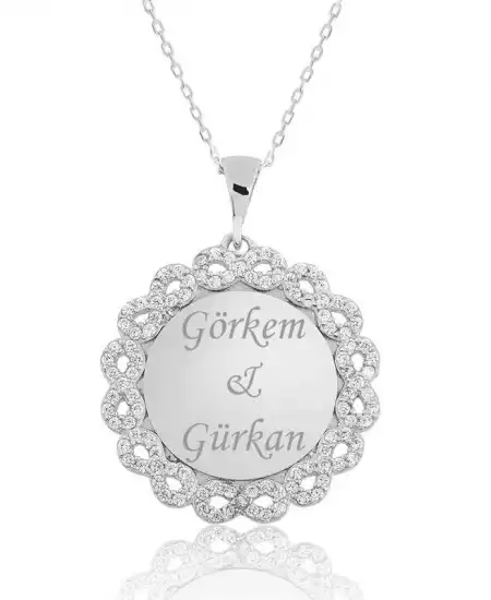 Gümüş Kişiye Özel Sonsuzluk İsimli Kolye