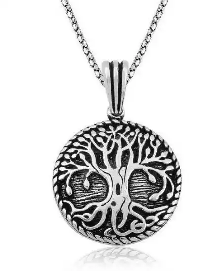 Gümüş Köklü Yaşam Ağacı Kolye