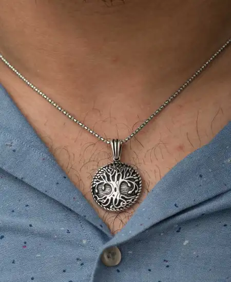 Gümüş Köklü Yaşam Ağacı Kolye