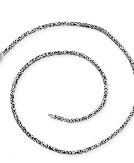 Gümüş Kral Zincir - 2.50 Mm Yuvarlak