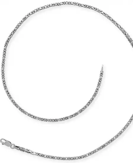 Gümüş Kral Zincir - 3 Mm Köşeli