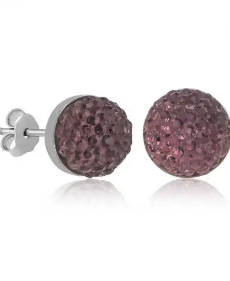 Gümüş Kristal Çivili Kadın Küpe