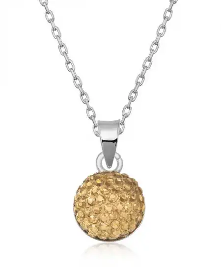 Gümüş Kristal Taşlı Kadın Kolye