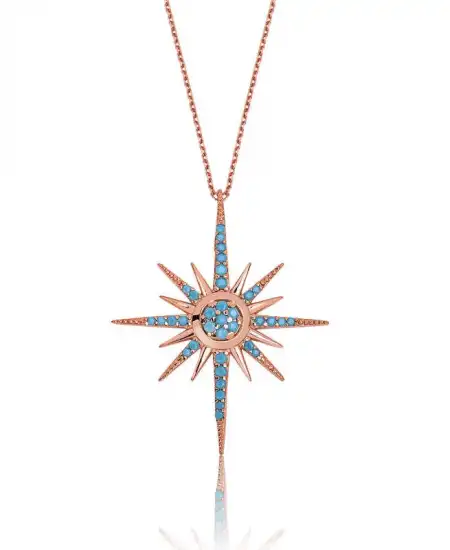 Gümüş Kutup Yıldızı Bayan Kolye