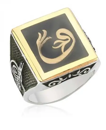 Gümüş Lale Vav Erkek Yüzük