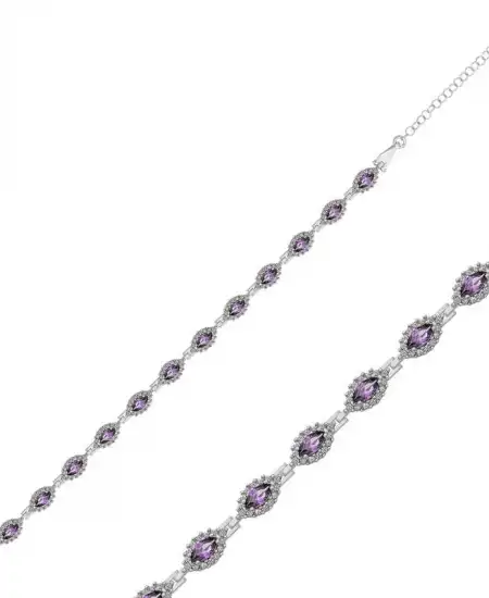 Gümüş Markiz Su Yolu Bayan Bileklik