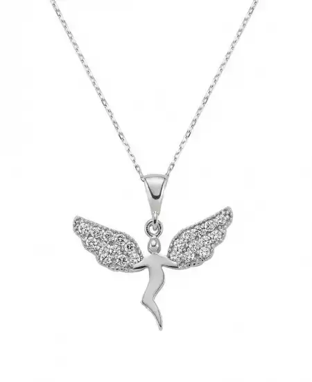 Gümüş Meleğim Bayan Kolye