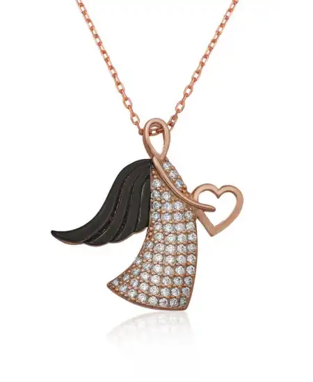 Gümüş Melek Anne Bayan Kolye