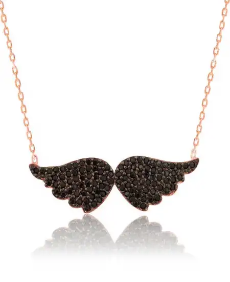 Gümüş Melek Kanadı Bayan Kolye