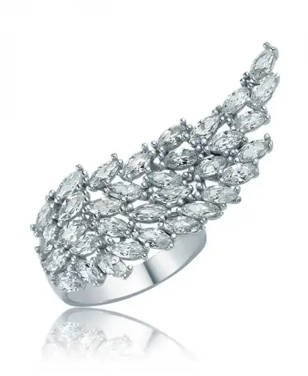 Gümüş Melek Kanadı Bayan Yüzük