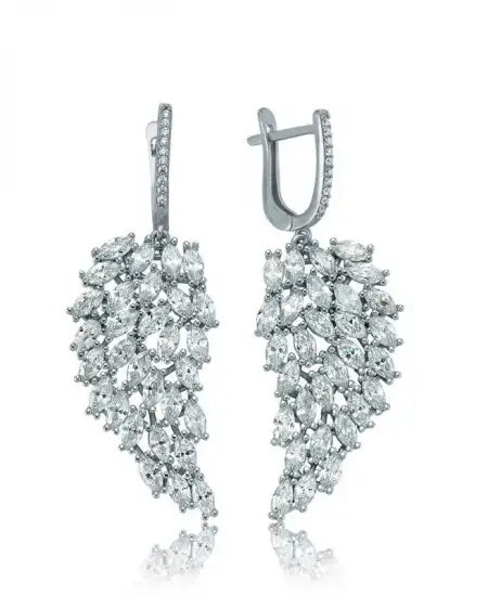 Gümüş Melek Kanadı Küpe