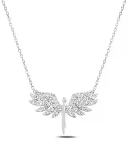 Gümüş Mikail Meleği Bayan Kolye