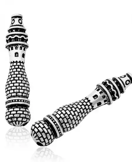 Gümüş Minare Desenli Tesbih İmamesi