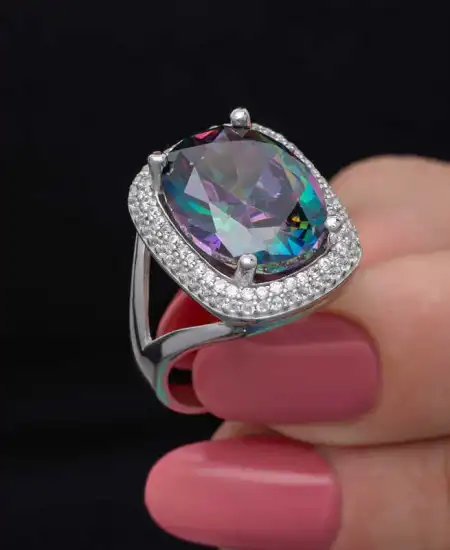 Gümüş Mistik Taşlı Kadın Yüzük