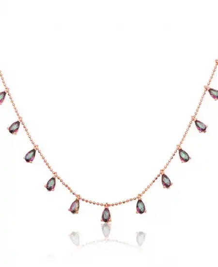 Gümüş Mistik Topaz Şans Kolyesi