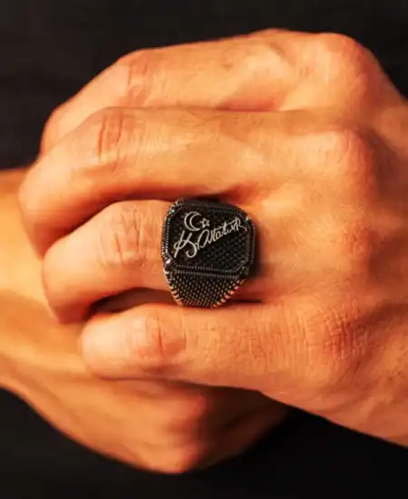 Gümüş Mustafa Kemal Atatürk İmzalı Ay Yıldızlı Erkek Yüzük